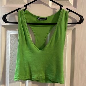 Zara neon crop tank top
